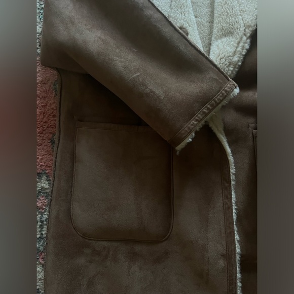 Mango Reversible Suede/Shearling Coat - Picture 10 of 15